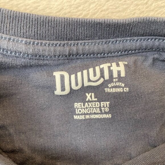 Duluth Men's T-Shirt XL Relaxed Fit Long-sleeved 100% Cotton Blue - Picture 9 of 9